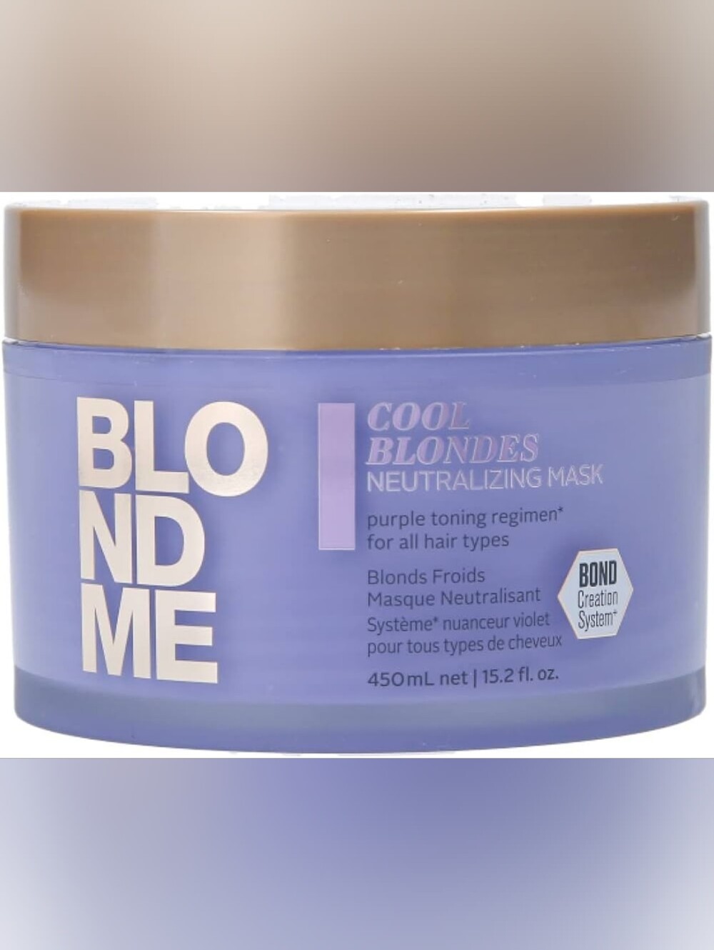 BlondMe Cool Blondes Neutralizing Mask — Purple with Gold Lid